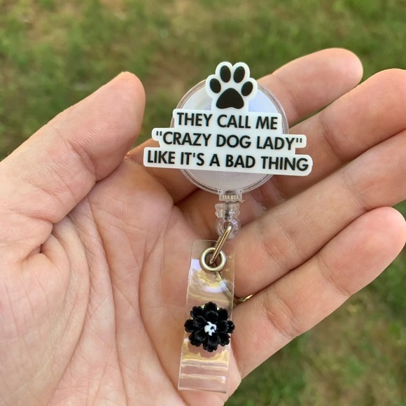 Dog Lady Badge Holder - Picture 1 of 4